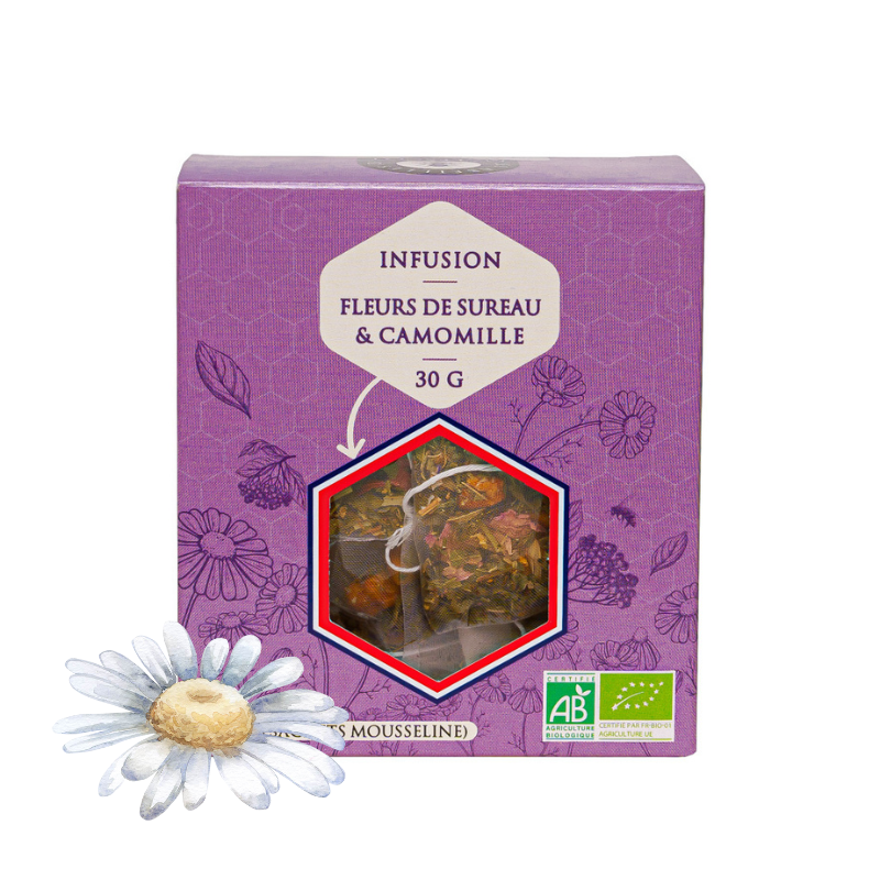 Coffret Infusion Fleurs de Sureau - Camomille (VRAC) & Miel de Nectars –