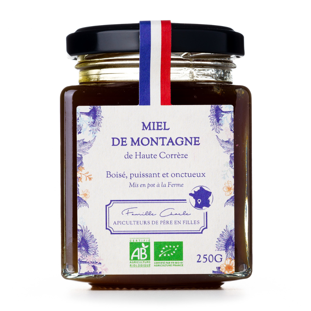 Miel bio 100% français  Fleurs sauvages de montagne